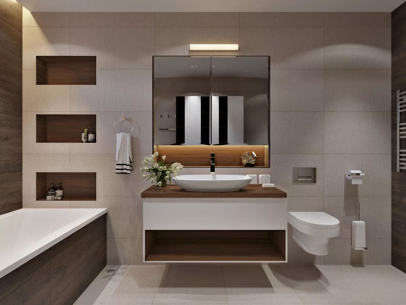 Дизайн маленькой ванной комнаты (с фото)