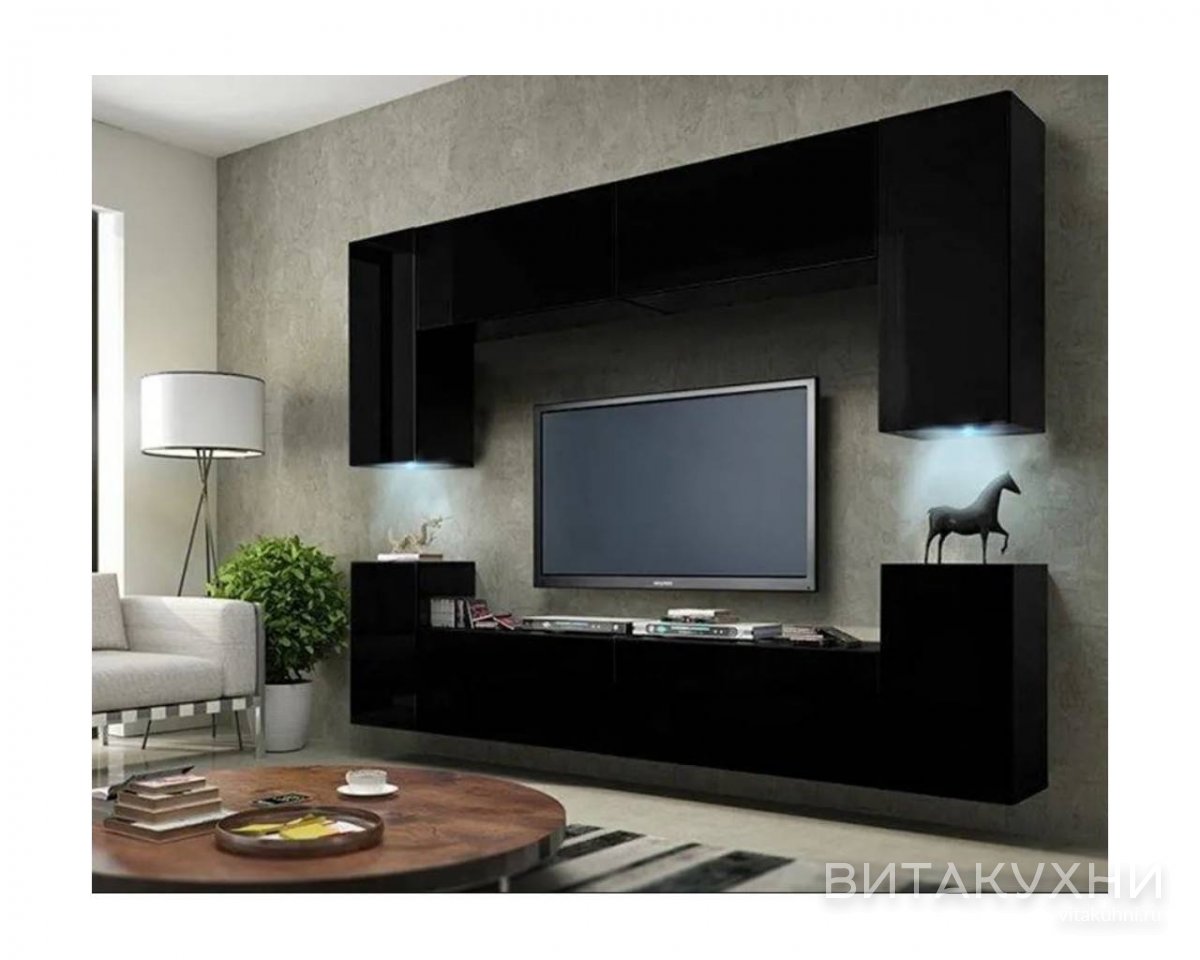 мебель для гостиной в черном цвете