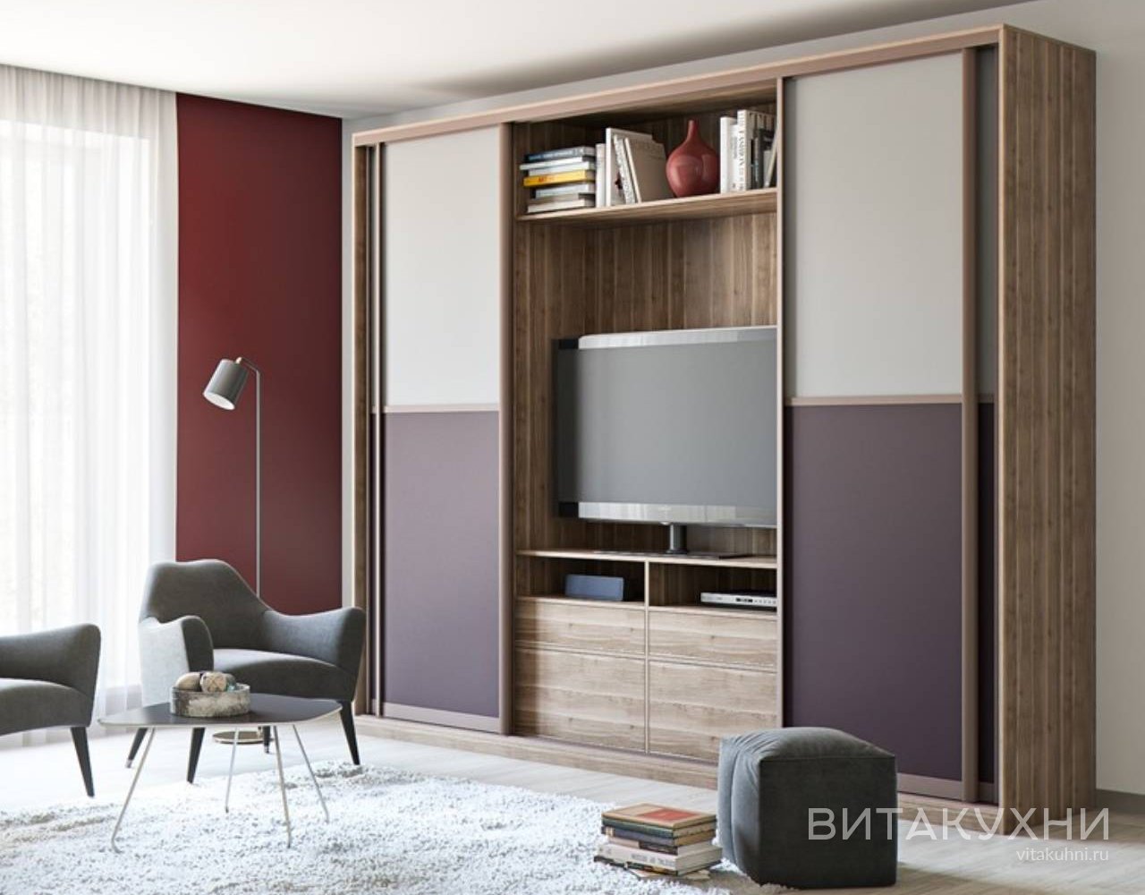 Шкаф-купе Комфорт ТВ – 52900 ₽, доставка по Москве бесплатно, цвета и ...