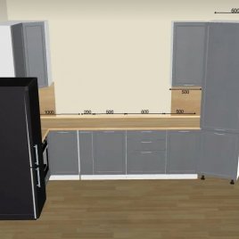 Кухонный гарнитур Сканди Graphite Softwood 01