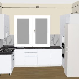 Кухонный гарнитур Фьюжн Silky White 03