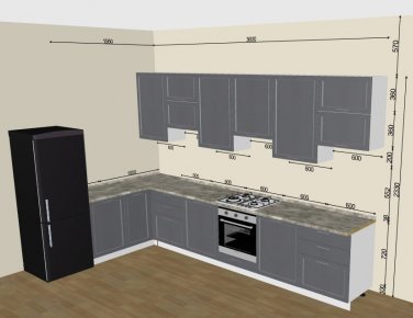 Кухня Сканди Graphite Softwood