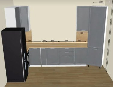 Кухня Сканди Graphite Softwood 01