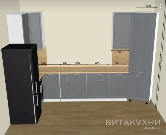 Кухня Сканди Graphite Softwood 01
