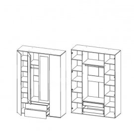 Шкаф распашной Город-4